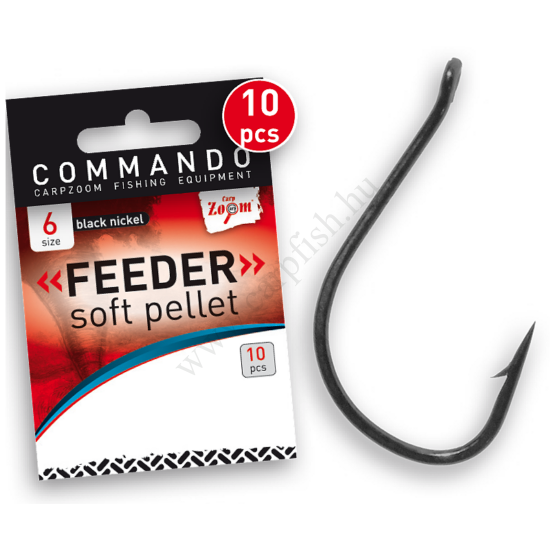 CarpZoom  Commando Feeder Soft Pellet horog   10 db/csomag