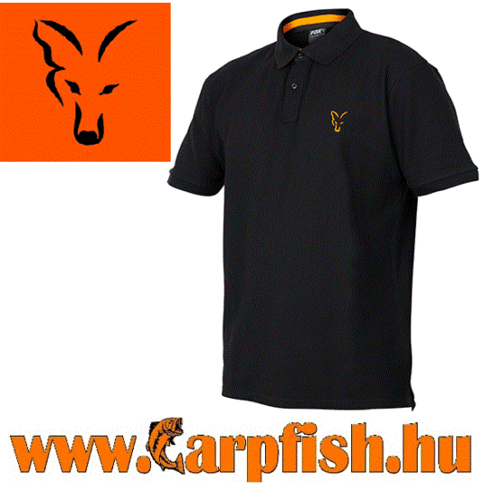 FOX Collection Black/Orange Polo Shirt   póló