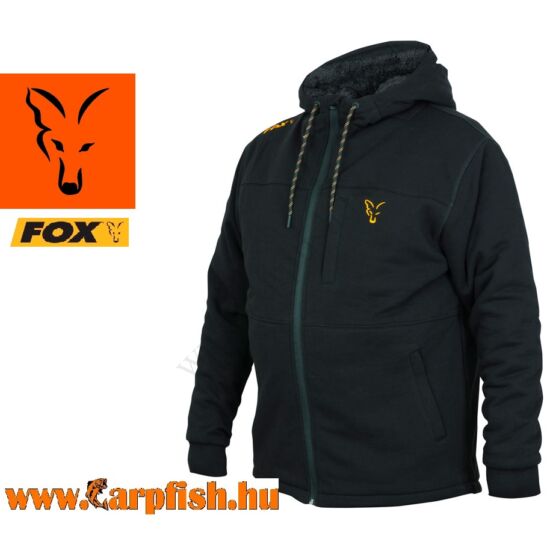 Fox  Sherpa Hoody Black/Orange  kapucnis pulóver 