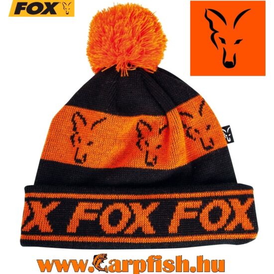 Fox  Lined Bobble Black&Orange sapka (CPR991) 