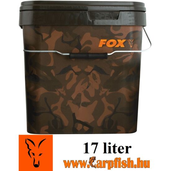 Fox Camo Square Bucket terepmintás vödör 17 liter