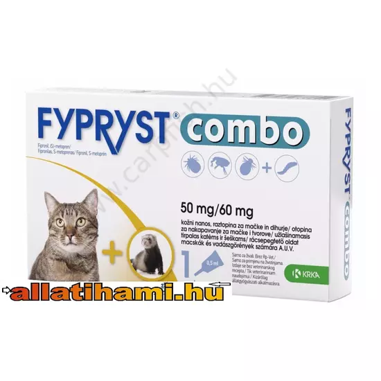  Fypryst Combo kullancs -és bolhaírtó csepp macskáknak és vadászgörénynek  0,50 ml
