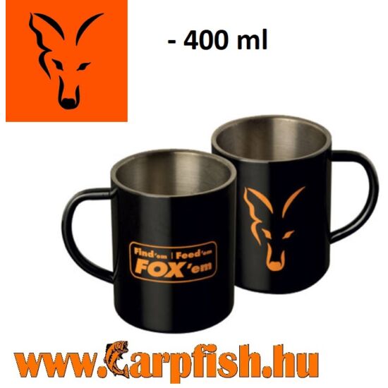 Fox Stainless Steel Mug rozsdamentes bögre  400 ml