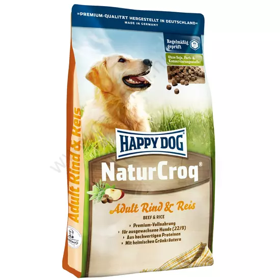 Happy Dog Natur-Croq Rind&Reis 15 kg 